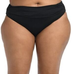 La Blanca Size 18W Shirred Band Hipster Bikini Bottom Black NWT‎ 2x